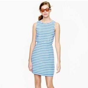 Jcrew Blue and White Striped Silk Dress